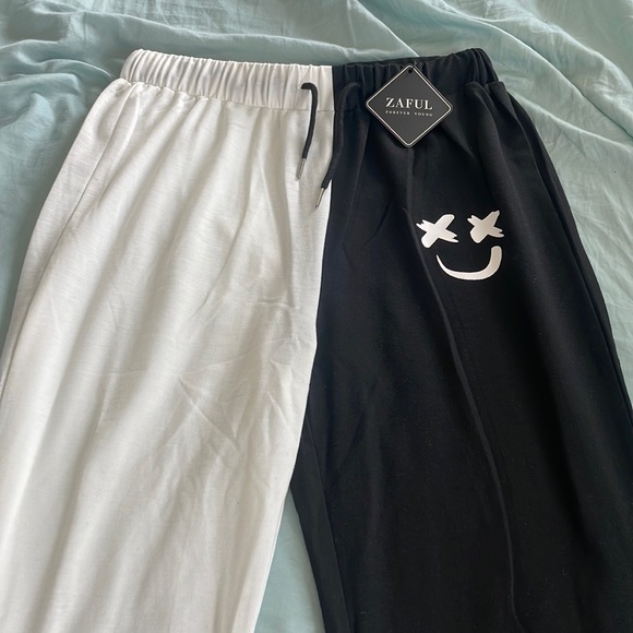 Black and White Split-dyed pants - Picture 1 of 2